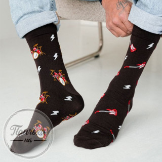 Шкарпетки чоловічі MILENA Gitary i Perkusje р.39-42 Чорний Шкарпетки чоловічі MILENA Gitary i Perkusje р.39-42 Чорний