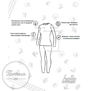 Панталони жіночі HETTA WB08 (подовж.) р.M (термо)
