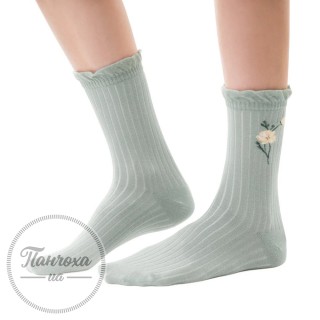 Шкарпетки жіночі STEVEN 017 з рюшем (квітка)