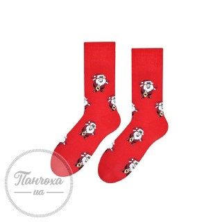 Шкарпетки чоловічі STEVEN 136 (Санта та сніговик) р.41-43 сірий