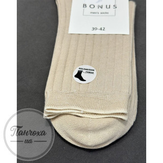 Шкарпетки чоловічі BONUS 0 2323 331 р.39-42/25-27 Світло-сірий