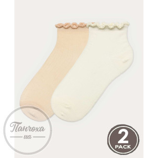 Шкарпетки жіночі LEGS SILK VISCOSE LOW (2 пари) G25 р.36-40 Cream/breeze