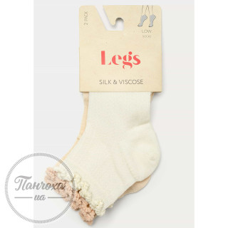Шкарпетки жіночі LEGS SILK VISCOSE LOW (2 пари) G25 р.36-40 Cream/breeze