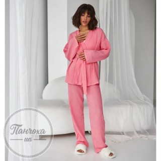 Домашній костюм SINEL (муслін) (кімоно+штани) р.XL Рожевий