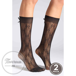 Шкарпетки LEGS SOCKS AJOUR BOW G22 (2 пари) р.36-40 Cream
