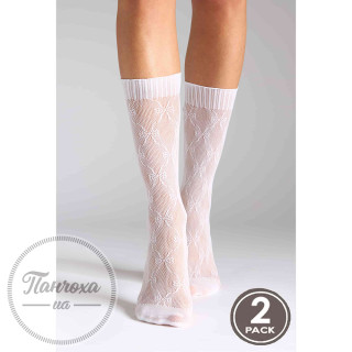 Шкарпетки LEGS SOCKS AJOUR BOW G22 (2 пари) р.36-40 Cream