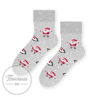 Шкарпетки жіночі STEVEN 030 (Санта та пінгвін) р.38-40 Світло-сірий