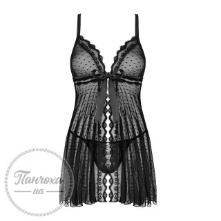 Комплект женский (рубашка+стринги) OBSESSIVE MARRBEL р. L / XL черный