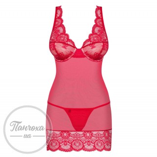 Комплект женский (сорочка стринги) OBSESSIVE 853-CHE-3 р.L/XL Красный