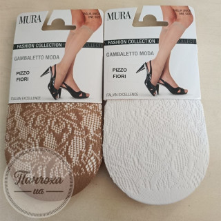 Гольфы женские MURA PIZZO Fiori GAMBALETTO C4274 (one size) Bianco