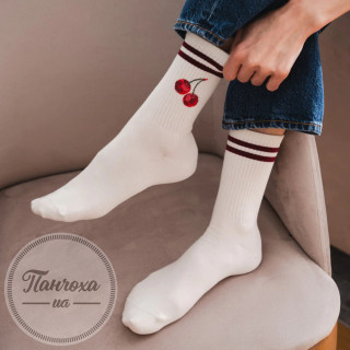 Шкарпетки жіночі STEVEN 099 (смужки-вишня) р.35-37 Св.рожевий