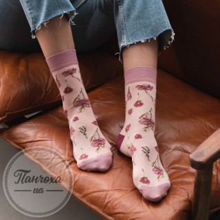 Шкарпетки жіночі STEVEN 017 (KWIATKI) р.38-40 персиковий