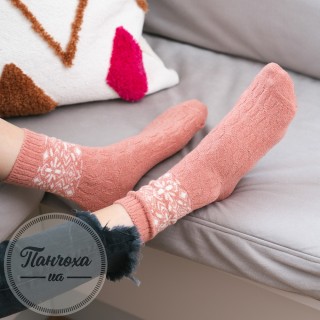 Шкарпетки жіночі STEVEN 093 (орнамент) р.35-37 Сіро-рожевий