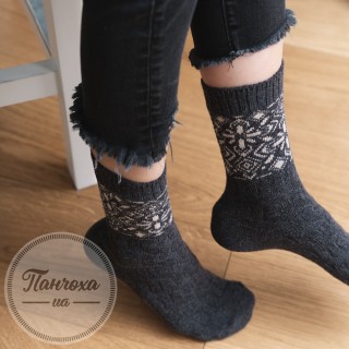Шкарпетки жіночі STEVEN 093 (орнамент) р.38-40 Темно-сірий