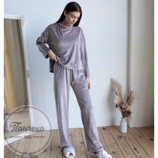 Комплект білизни жіночий SINEL велюр (кофта+штани) р.L Фіолетовий