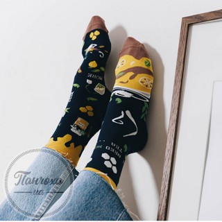 Шкарпетки MORE 078 (асиметричні) (TEA TIME) р.39-42 салатовий