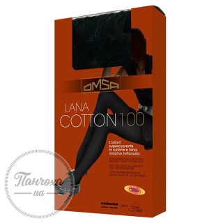 Колготки женские OMSA LANA COTTON 100 (nero, 4-L)