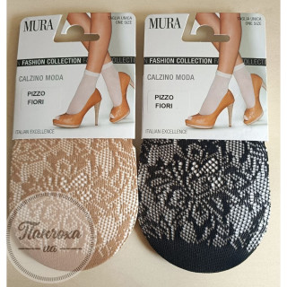 Носки Женские MURA PIZZO FIORI CALZINO C4261 p.36-40 Nero