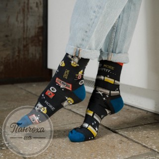 Шкарпетки жіночі MORE 078 (асиметричні) (PHOTOGRAPHY) р.35-38 графіт