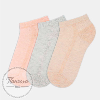 Шкарпетки жіночі LEGS SOCKS COTTON MESH LOW (3 пари) р.36-38 Milk/pudra/sand