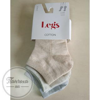 Шкарпетки жіночі LEGS SOCKS COTTON MESH LOW (3 пари) р.36-38 Milk/pudra/sand