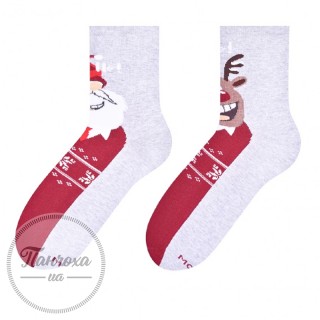Шкарпетки чоловічі MORE 079 (CHRISTMAS COUPLE) р.39-42 світло-сірий