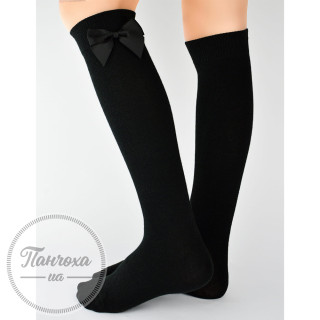 Напівпанчохи дитячі NOVITI SB073 р.35-38 Білий (чорний бант)