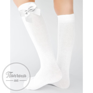 Напівпанчохи дитячі NOVITI SB073 р.35-38 Білий (чорний бант)