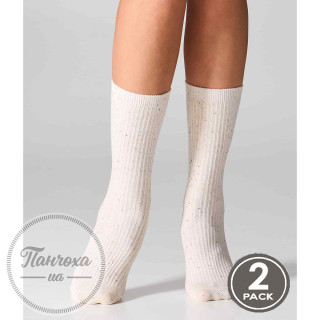 Шкарпетки LEGS SOCKS COTTON RIB DOTS G19 (2 пари) р.36-41 Beige/peach