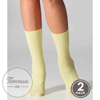 Шкарпетки LEGS SOCKS COTTON RIB DOTS G19 (2 пари) р.36-41 Beige/peach