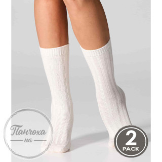 Носки Женские LEGS SOCKS ANGORA RABBIT W22 (2 пары) р. 36-40 Beige-brown