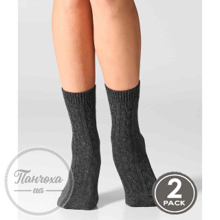 Носки Женские LEGS SOCKS WOOL DOTS W27 (2 пары) р. 36-40 White/l.grey