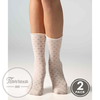 Носки LEGS SOCKS COTTON HEART G17 (2 пары) р. 36-40 Pudra/latte