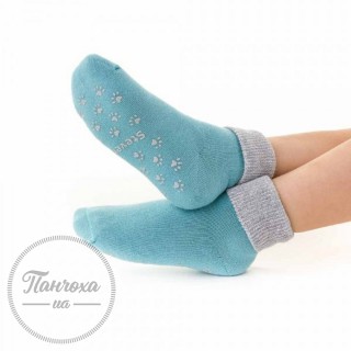 Шкарпетки дитячі STEVEN 155 ABS р.20-22 сірий-персиковий