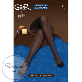 Колготки жіночі GATTA WEDEL CZEKOLADA NADZIANA 40 (wzor) р.2 White Choco