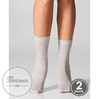 Шкарпетки жіночі LEGS WOOL MERINO W12 (2 пари) р.36-40 Beige melange