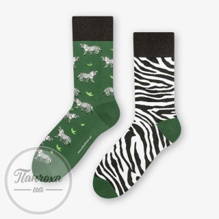 Шкарпетки чоловічі MORE 079 (асиметричні) (ZEBRA) р.43-46 зелений