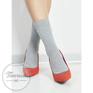 Шкарпетки жіночі MASTER STEP в рубчик р.35-37 Темно-сірий