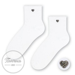 Шкарпетки жіночі STEVEN 066 (серце) р.35-37 Білий 