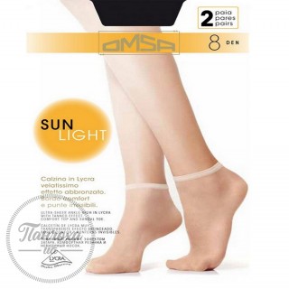 Шкарпетки жіночі OMSA SUN LIGHT 8 den (2 пари) one size Sierra