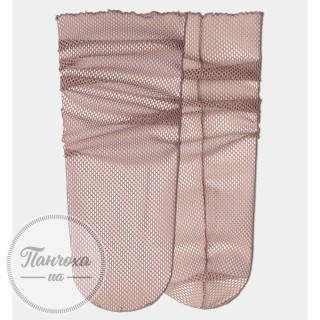 Шкарпетки жіночі LEGS MESH SQUARES G31 (one size) Latte