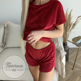 Піжама жіноча JULIA ФШ_5 ВЕЛЮР р.48-50 Червоний Піжама жіноча JULIA ФШ_5 ВЕЛЮР р.48-50 Червоний