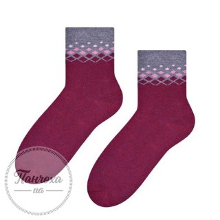 Шкарпетки жіночі STEVEN 099 (ромби) р.38-40 бордовий 