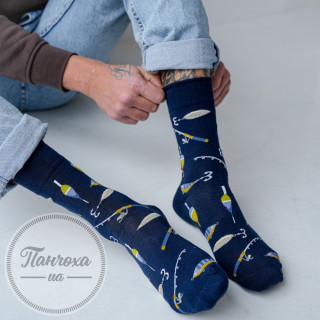 Шкарпетки чоловічі MILENA Wedki i splawiki р.39-42 Чорний