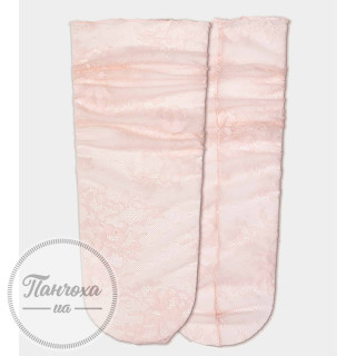 Шкарпетки жіночі LEGS LACE FLOWERS G32 (one size) Pudra