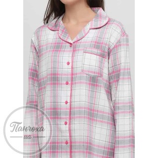 Нічна сорочка NAVIALE DREAMS LS-06 р.XS Сірий-рожевий