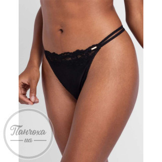 Труси жіночі DORINA ORIGINS-SHINY MICRO (стрінги) р.XXL Чорний