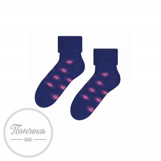Шкарпетки жіночі STEVEN 053 (сніжинки 1) р.35-37 Темно-синій