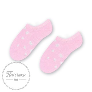 Шкарпетки для дівчаток STEVEN 152 (горох) р.20-22 рожевий