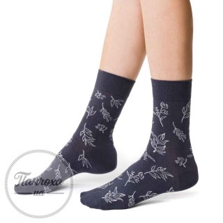 Шкарпетки жіночі STEVEN 017 (GAŁĄZKI) р.35-37 темно-сірий